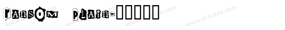 Ransom Plain字体转换